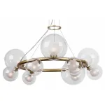 Подвесная люстра Freya Duo FR5139PL-10MG Цвет арматуры золото Цвет плафонов прозрачный от ImperiumLoft