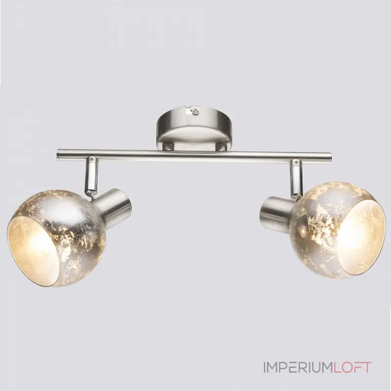 Спот Rivoli Craquelure W2 SN Б0038125 Цвет арматуры никель Цвет плафонов серебро