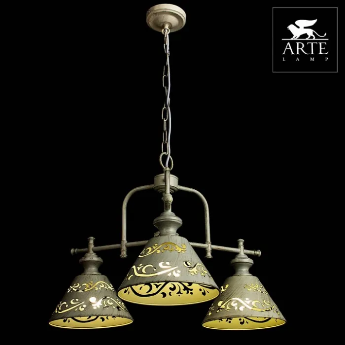 Подвесная люстра Arte Lamp Kensington A1511LM-3WG Цвет арматуры белый Цвет плафонов белый от ImperiumLoft
