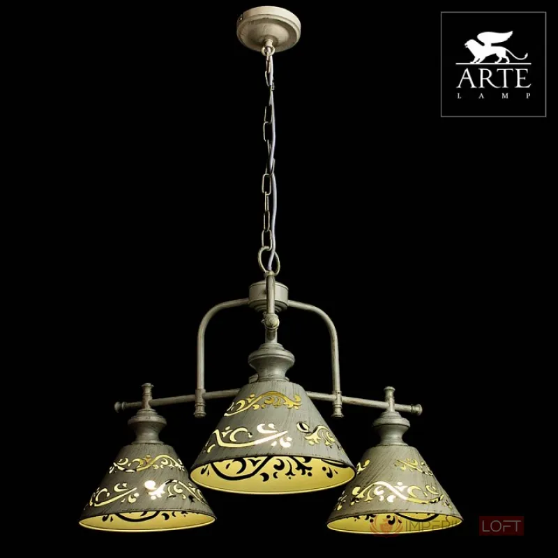 Подвесная люстра Arte Lamp Kensington A1511LM-3WG Цвет арматуры белый Цвет плафонов белый от ImperiumLoft