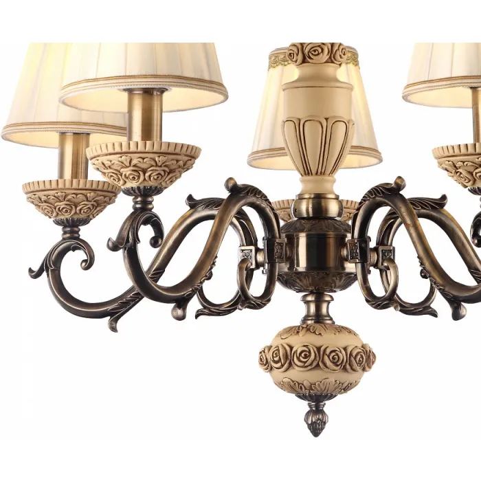 Люстра на штанге Arte Lamp Cherish A9575PL-5AB Цвет арматуры бронза Цвет плафонов белый от ImperiumLoft