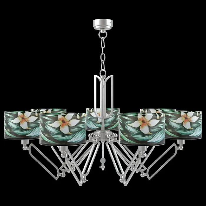 Подвесная люстра Lamp4You Hightech 15 M1-07-SN-LMP-Y-12 Цвет арматуры никель Цвет плафонов разноцветный от ImperiumLoft