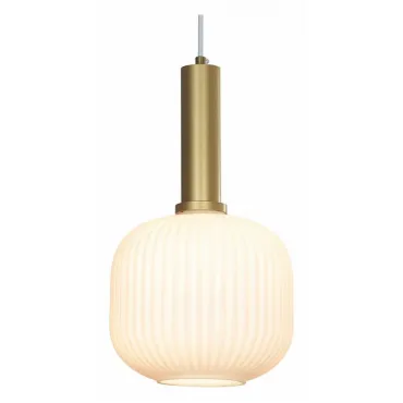 Подвесной светильник Lussole Ondulati LSP-8354 Цвет плафонов белый Цвет арматуры золото
