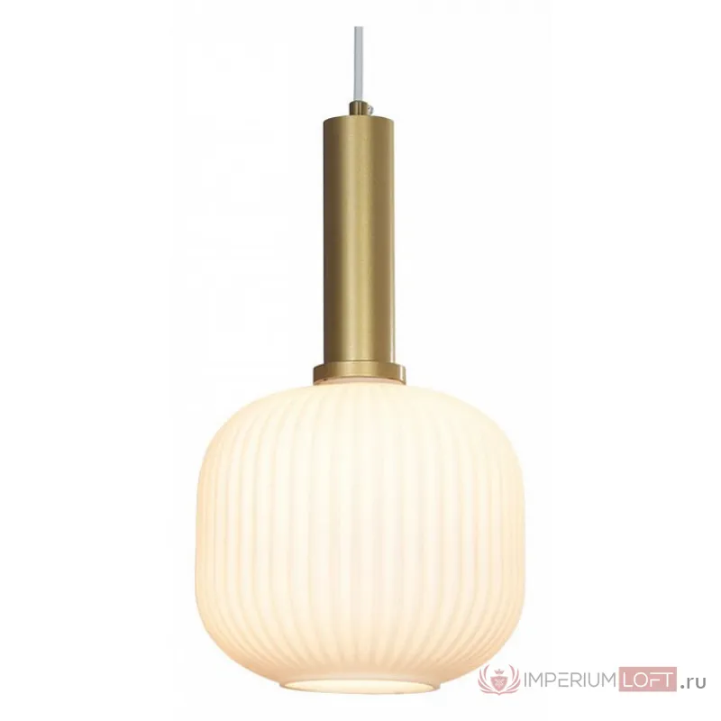 Подвесной светильник Lussole Ondulati LSP-8354 Цвет плафонов белый Цвет арматуры золото от ImperiumLoft