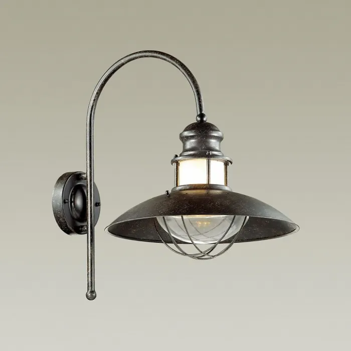 Светильник на штанге Odeon Light Dante 4164/1WA Цвет плафонов прозрачный Цвет арматуры коричневый от ImperiumLoft