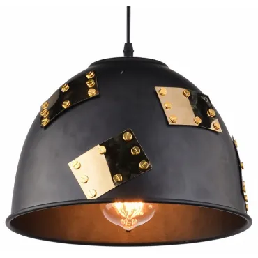 Подвесной светильник Arte Lamp Eurica A6023SP-1BK Цвет арматуры черный Цвет плафонов золото