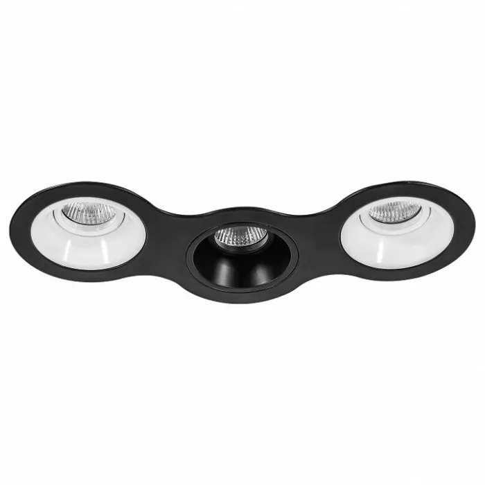 Встраиваемый светильник Lightstar Domino D697060706 цвет арматуры черно-белый от ImperiumLoft