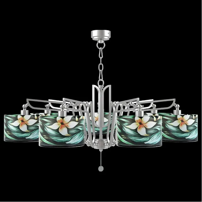 Подвесная люстра Lamp4You Hightech 15 M1-07-SN-LMP-Y-12 Цвет арматуры никель Цвет плафонов разноцветный от ImperiumLoft
