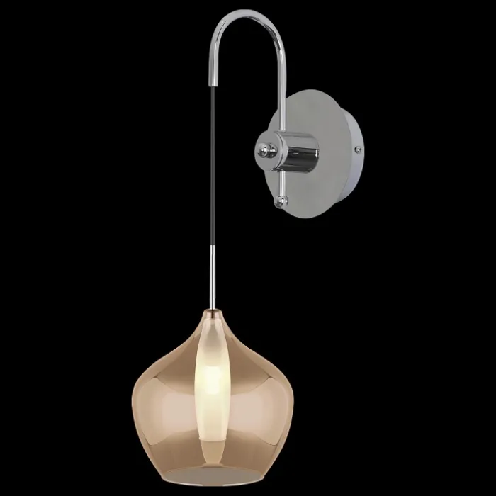 Бра Lightstar Pentola 803543 Цвет арматуры хром Цвет плафонов янтарный от ImperiumLoft