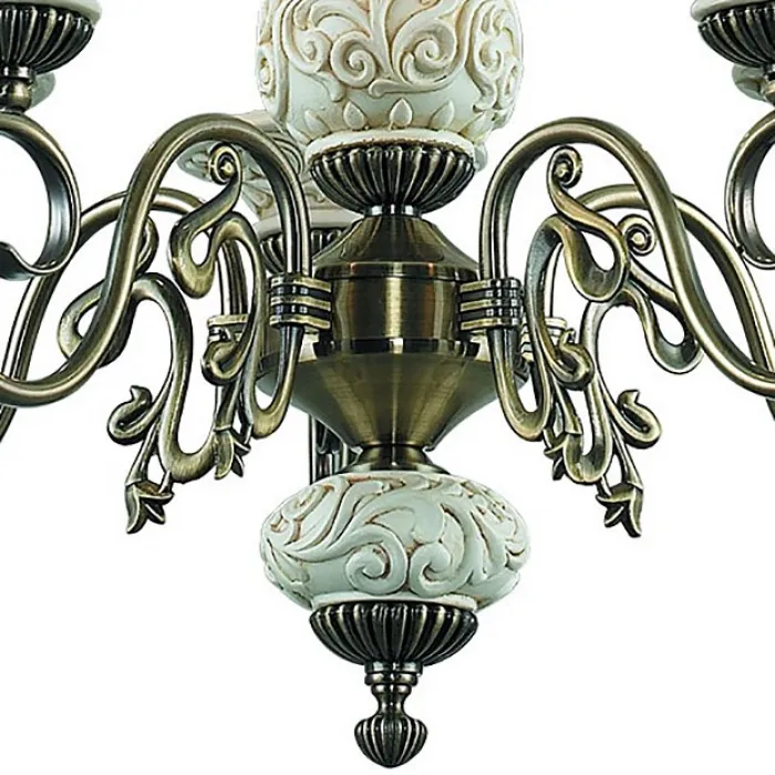 Подвесная люстра TopLight Sylvia TL7280D-05AB Цвет арматуры бронза Цвет плафонов золото от ImperiumLoft