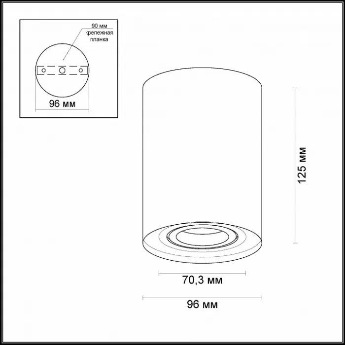 Накладной светильник Odeon Light Pillaron 3565/1C Цвет арматуры черный Цвет плафонов черный от ImperiumLoft