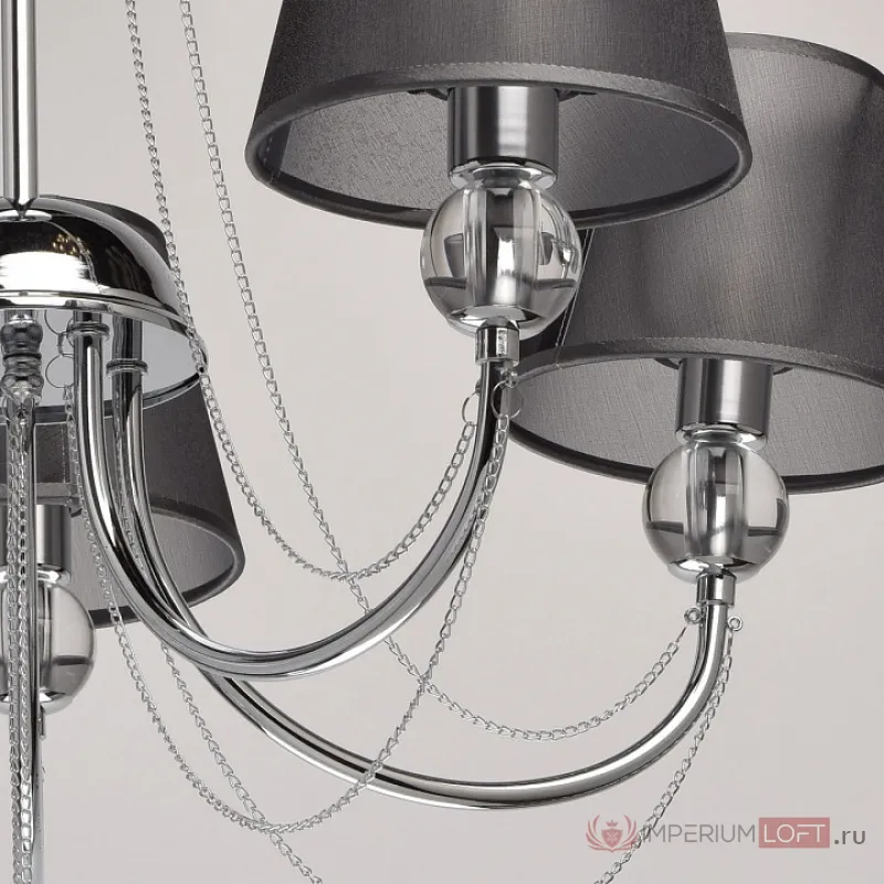Люстра на штанге MW-Light Федерика 84 684010408 Цвет арматуры хром Цвет плафонов черный от ImperiumLoft