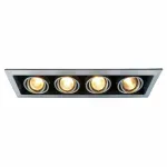 Встраиваемый светильник Arte Lamp Cardani A5941PL-4SI Цвет арматуры серебро Цвет плафонов черный
