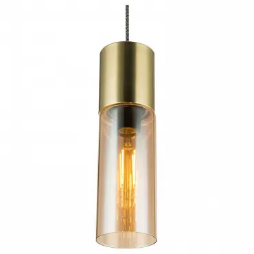 Подвесной светильник Globo Annika 21000HM Цвет плафонов янтарный Цвет арматуры золото от ImperiumLoft