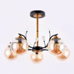 Люстра на штанге Ambrella Traditional 28 TR9072 Цвет плафонов янтарный Цвет арматуры черный