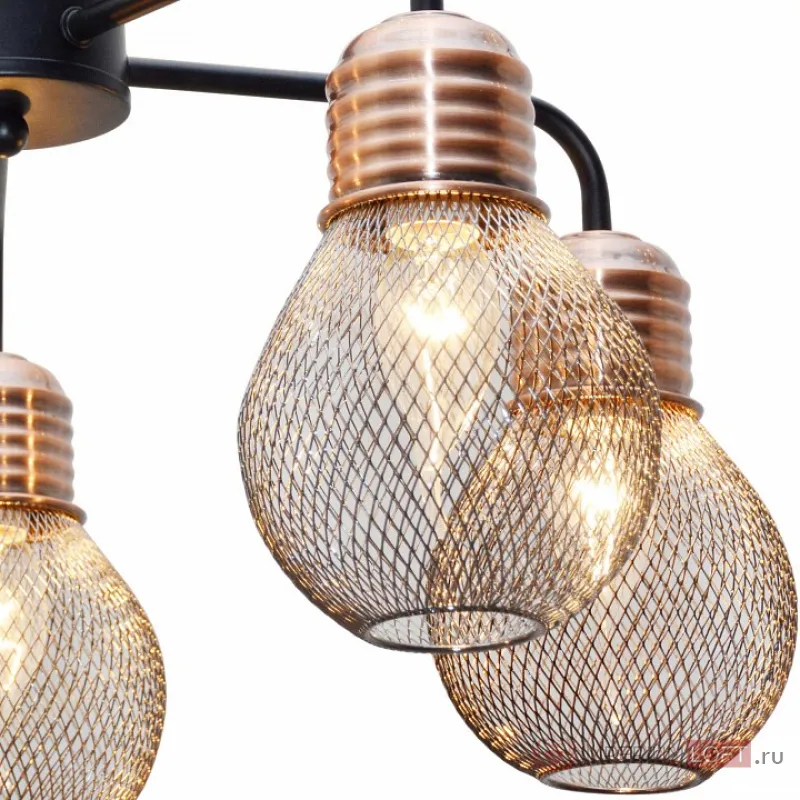 Люстра на штанге TopLight Grissell TL1155-5D Цвет арматуры медь Цвет плафонов медь от ImperiumLoft