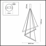 Подвесная люстра Odeon Light Cometa 3860/48L Цвет арматуры золото Цвет плафонов золото от ImperiumLoft