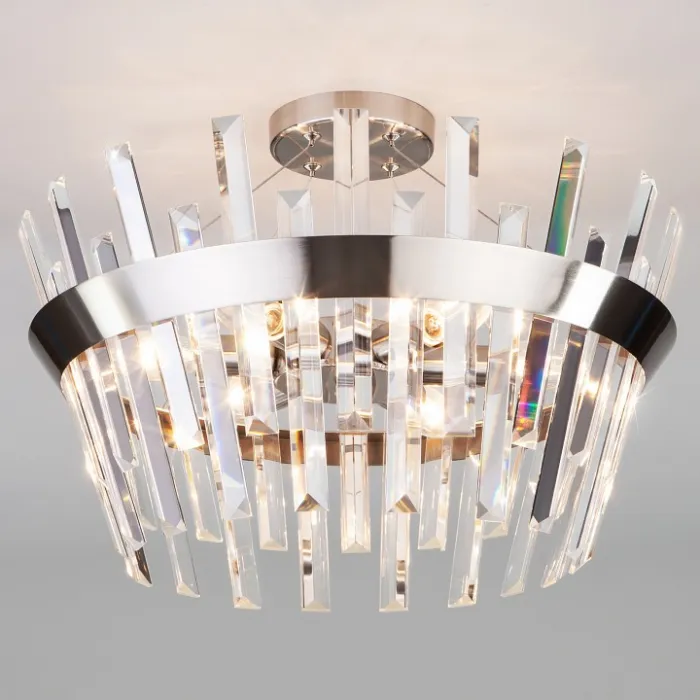 Светильник на штанге TK Lighting Steccato 10111/5 сатин-никель/прозрачный Цвет арматуры никель Цвет плафонов прозрачный от ImperiumLoft