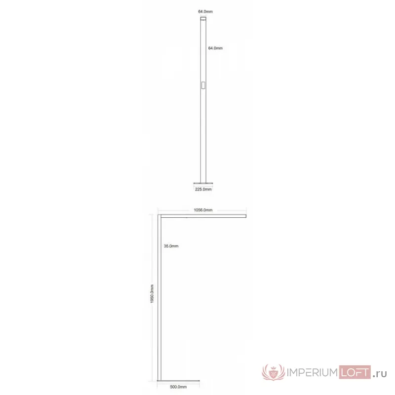 Торшер Deko-Light Office Three 343023 Цвет арматуры серебро Цвет плафонов серебро от ImperiumLoft