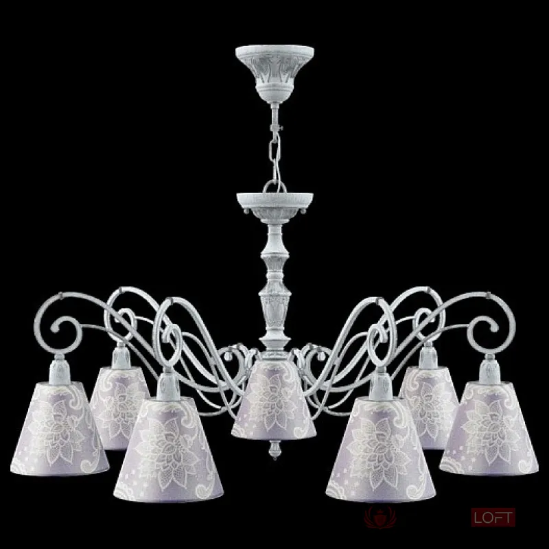 Подвесная люстра Lamp4You Classic 15 E3-07-G-LMP-O-3 Цвет арматуры серый Цвет плафонов фиолетовый от ImperiumLoft