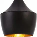 Подвесной светильник Arte Lamp Capello A3407SP-1BK Цвет арматуры черный Цвет плафонов золото от ImperiumLoft