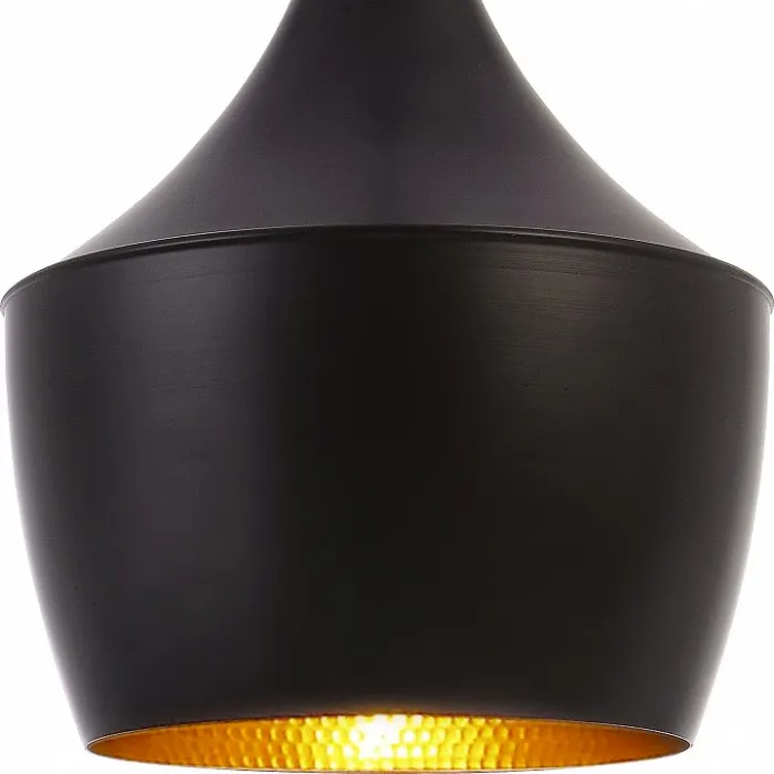 Подвесной светильник Arte Lamp Capello A3407SP-1BK Цвет арматуры черный Цвет плафонов золото от ImperiumLoft