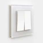 Выключатель двухклавишный без рамки Werkel Белые матовые W1120061 от ImperiumLoft