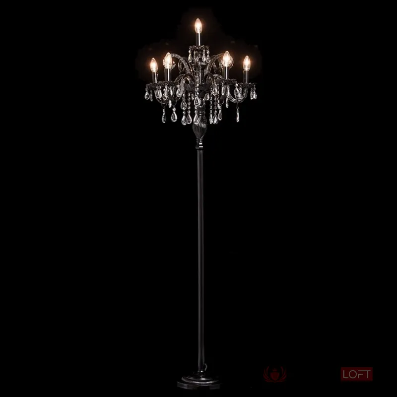Торшер MW-Light Барселона 1 313043206 Цвет арматуры черный Цвет плафонов прозрачный от ImperiumLoft