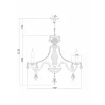 Подвесная люстра Rivoli Campane P8 CR Б0037791 