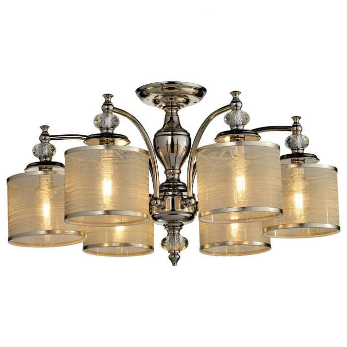 Потолочная люстра ST-Luce Coresia SL1750.102.06 Цвет арматуры никель Цвет плафонов золото от ImperiumLoft