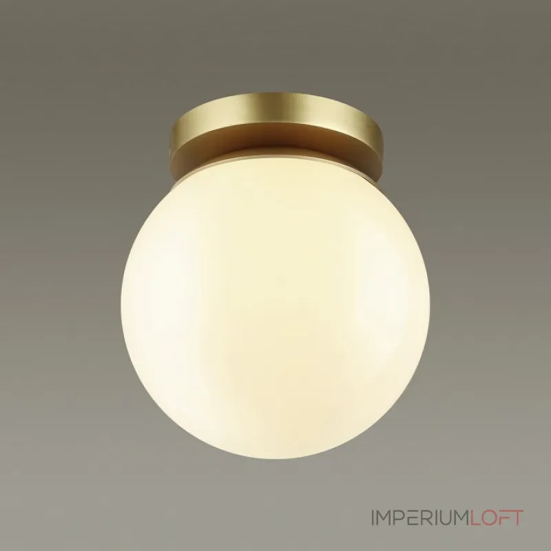 Накладной светильник Odeon Light Bosco 4247/1C Цвет плафонов белый Цвет арматуры золото от ImperiumLoft Накладной светильник Odeon Light Bosco 4247/1C Цвет плафонов белый Цвет арматуры золото от ImperiumLoft