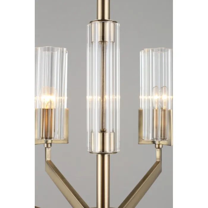 Подвесная люстра Omnilux Ledro OML-69903-06 Цвет арматуры бронза Цвет плафонов прозрачный от ImperiumLoft