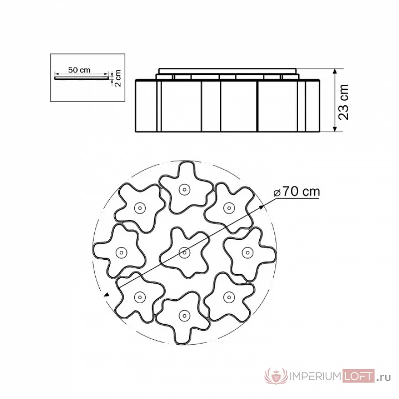 Потолочная люстра Lightstar Nubi 802090 Цвет арматуры хром от ImperiumLoft