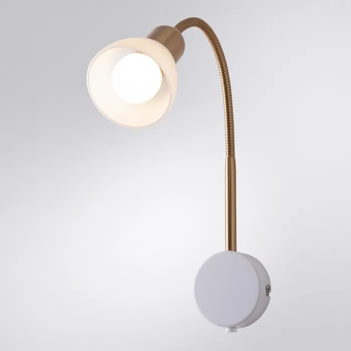 Бра Arte Lamp Falena A3116AP-1WH Цвет арматуры Белый Цвет плафонов Белый от ImperiumLoft