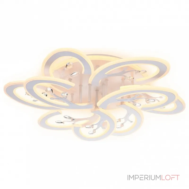 Накладной светильник Ambrella Original 2 FA513/6+3 WH белый 216W 680*650*120 (ПДУ РАДИО 2.4G) Цвет арматуры белый Цвет плафонов белый