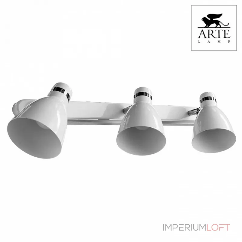 Спот Arte Lamp Mercoled A5049PL-3WH Цвет арматуры хром Цвет плафонов белый