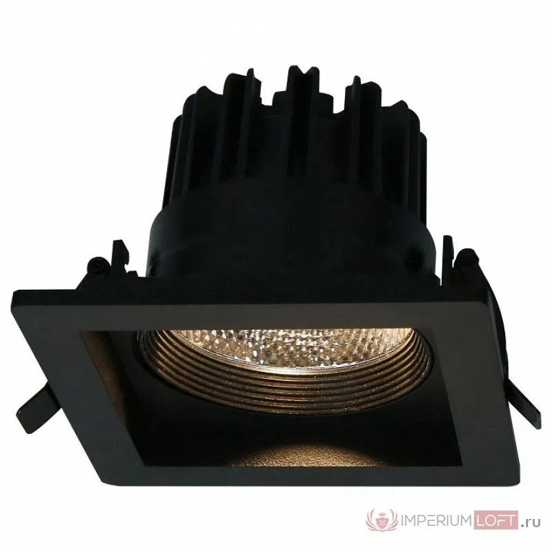 Встраиваемый светильник Arte Lamp Privato A7007PL-1BK Цвет арматуры черный Цвет плафонов белый от ImperiumLoft