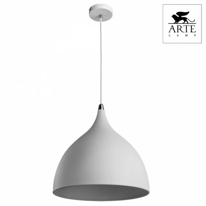 Подвесной светильник Arte Lamp Ciclone A9155SP-1WH Цвет арматуры хром Цвет плафонов белый от ImperiumLoft