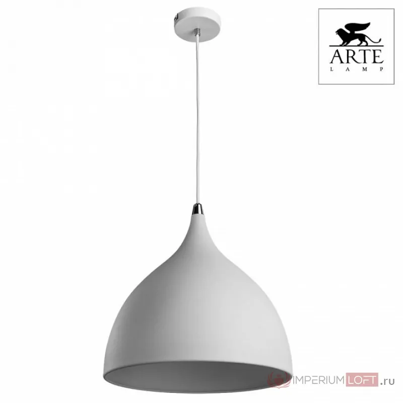 Подвесной светильник Arte Lamp Ciclone A9155SP-1WH Цвет арматуры хром Цвет плафонов белый от ImperiumLoft