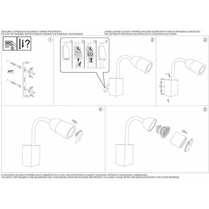Светильник на штанге Ideal Lux Loop LOOP AP1 BIANCO от ImperiumLoft