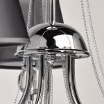 Люстра на штанге MW-Light Федерика 84 684010408 Цвет арматуры хром Цвет плафонов черный от ImperiumLoft