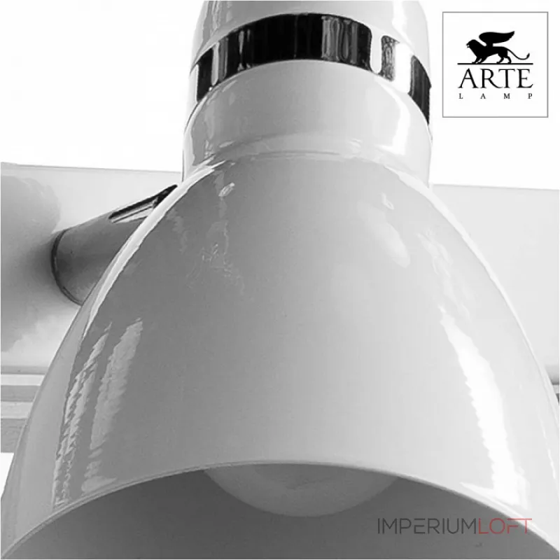 Спот Arte Lamp Mercoled A5049PL-3WH Цвет арматуры хром Цвет плафонов белый