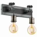 Бра Eglo ПРОМО Golscliff 49102 Цвет арматуры черный Цвет плафонов золото от ImperiumLoft