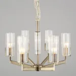 Подвесная люстра Omnilux Ledro OML-69903-06 Цвет арматуры бронза Цвет плафонов прозрачный от ImperiumLoft