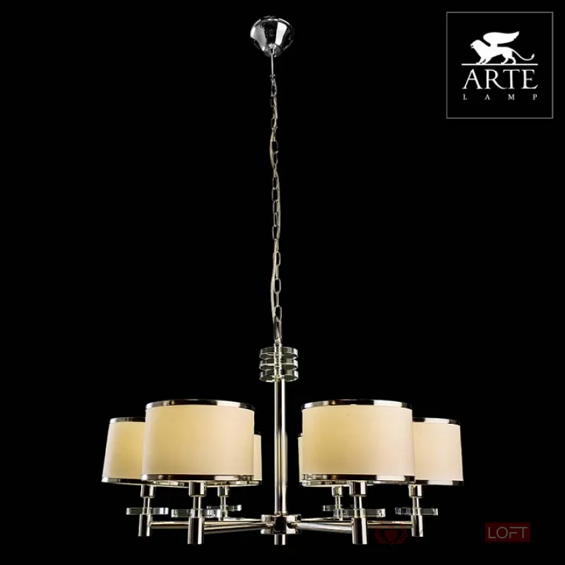 Подвесная люстра Arte Lamp Furore A3990LM-6CC Цвет арматуры хром Цвет плафонов хром от ImperiumLoft