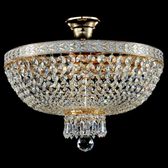 Люстра на штанге Maytoni Bella DIA750-PT40-WG Цвет арматуры золото Цвет плафонов прозрачный от ImperiumLoft