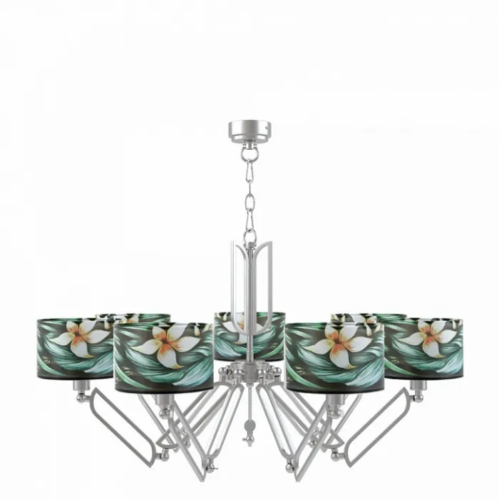 Подвесная люстра Lamp4You Hightech 15 M1-07-SN-LMP-Y-12 Цвет арматуры никель Цвет плафонов разноцветный от ImperiumLoft