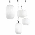 Подвесной светильник Odeon Light Roofi 4752/1 Цвет плафонов белый Цвет арматуры черный от ImperiumLoft