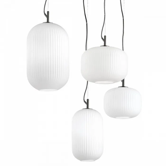 Подвесной светильник Odeon Light Roofi 4752/1 Цвет плафонов белый Цвет арматуры черный от ImperiumLoft