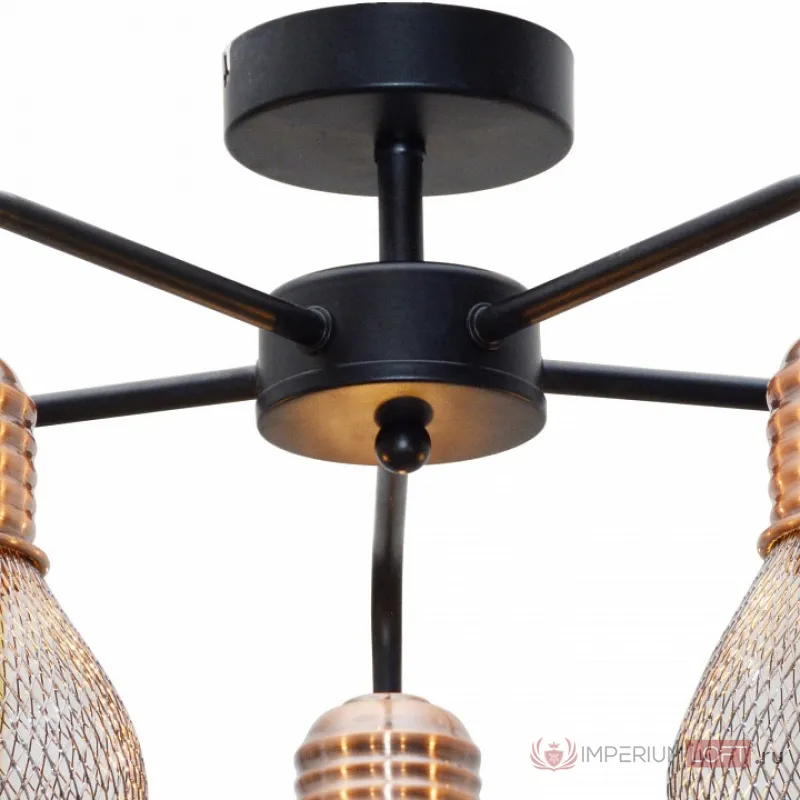 Люстра на штанге TopLight Grissell TL1155-5D Цвет арматуры медь Цвет плафонов медь от ImperiumLoft